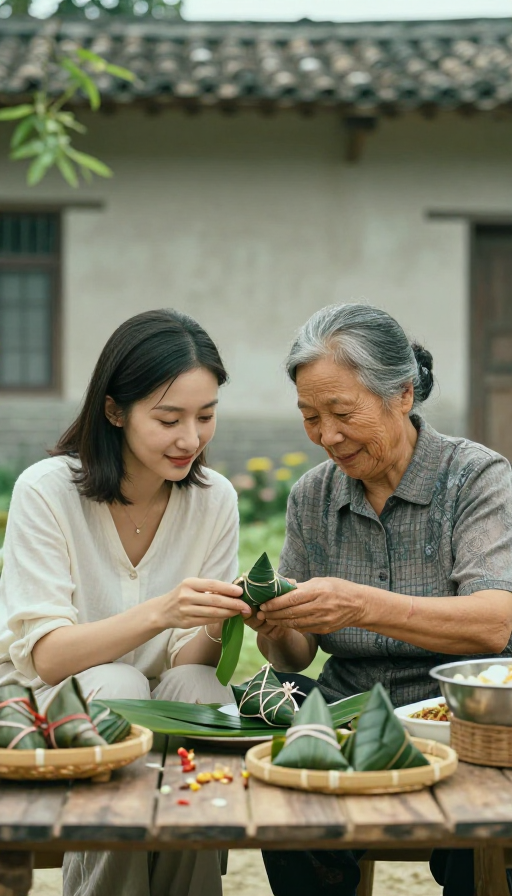 祖孙共粽·岁月静好：电影质感乡村端午温情瞬间