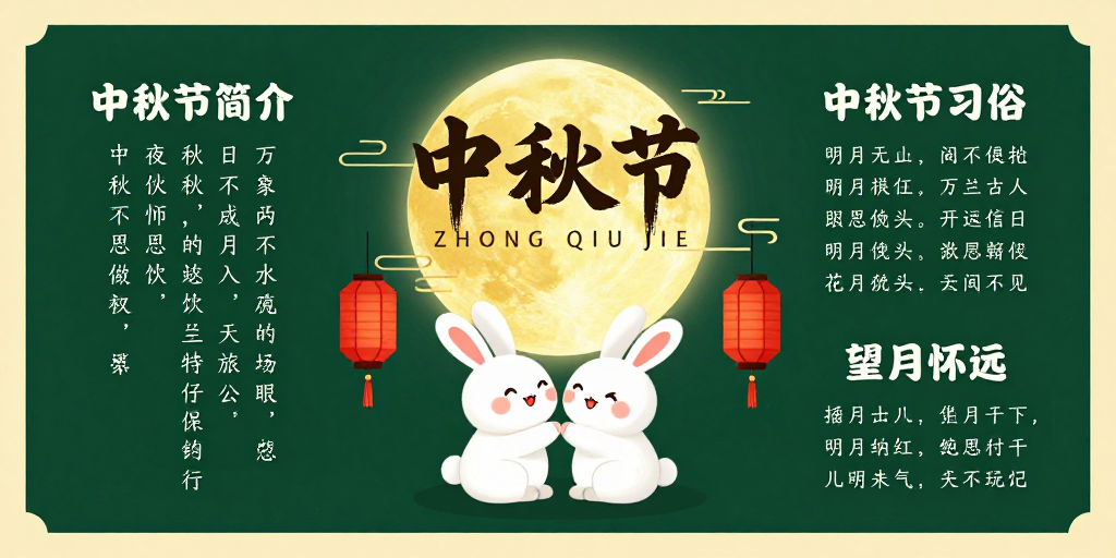 中秋佳节·传统水墨风节日海报设计