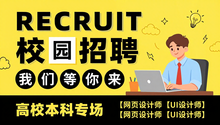 校园招聘：活力现代风设计图