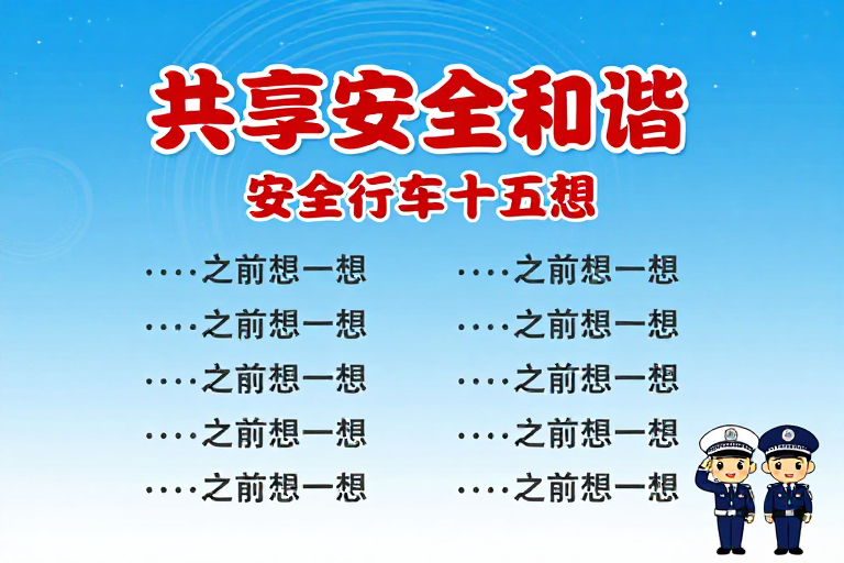 共享安全和谐 安全行车十五想宣传图