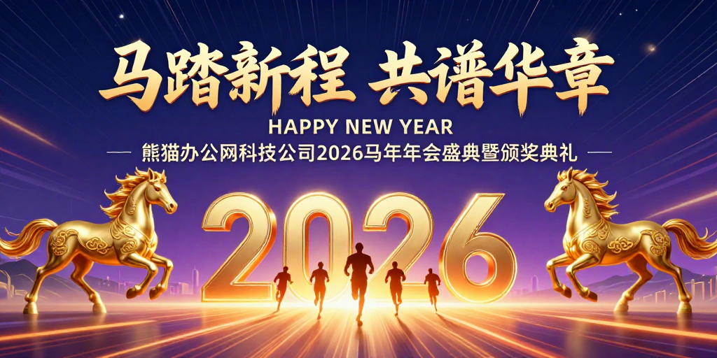 马踏新程 共谱华章：熊猫办公网2026新年年会盛典