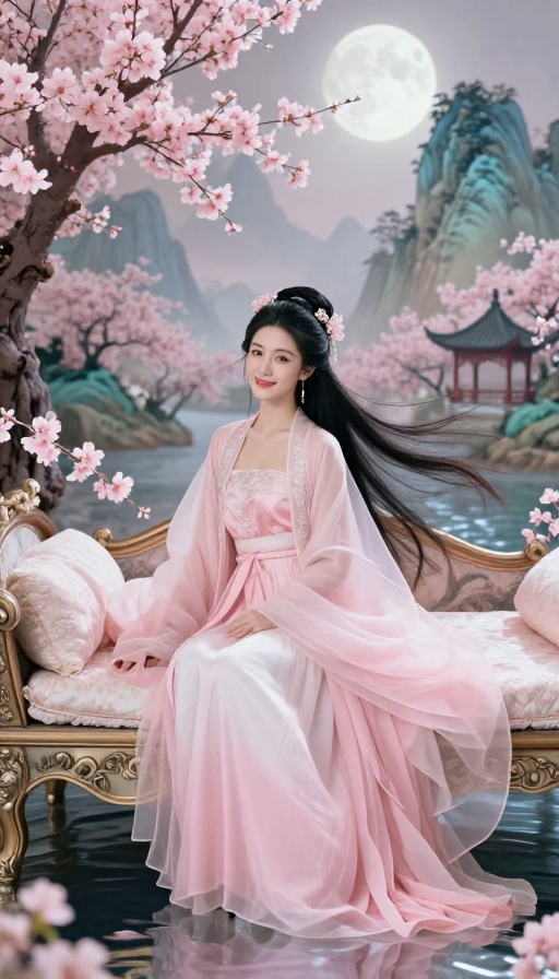 古风与现代交融的梦幻仙境人像