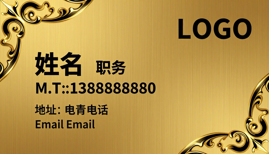 黑金古典商务名片设计,现代与奢华融合