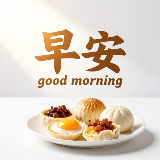 晨光中的早餐：3D早安问候摄影