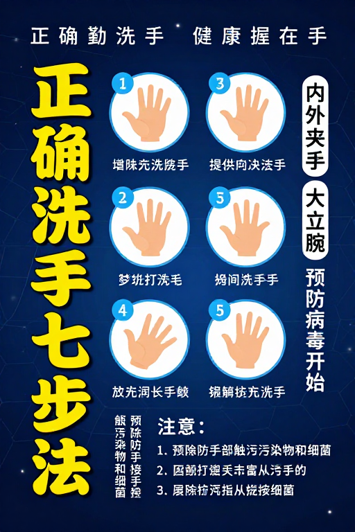 正确洗手七步法指南:科学防疫健康守护