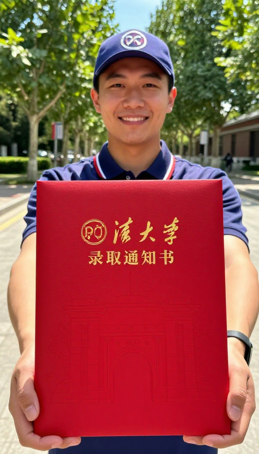 晨光中顺丰小哥送达清华通知书,传递高考喜悦