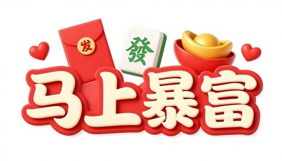 3D立体春节'马上暴富'祝福海报