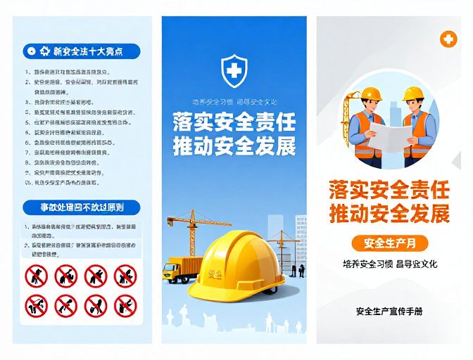 安全生产新法亮点与责任落实手册封面设计