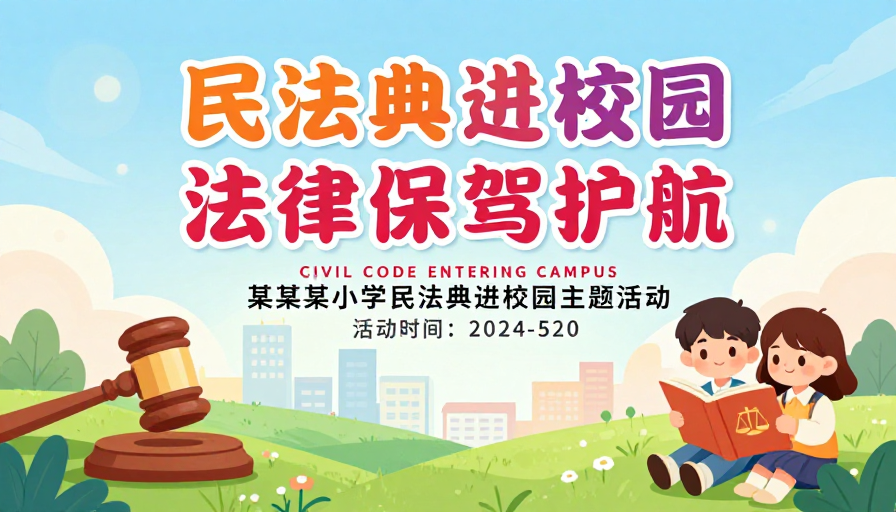 《民法典》进校园:清新插画展现法治活力