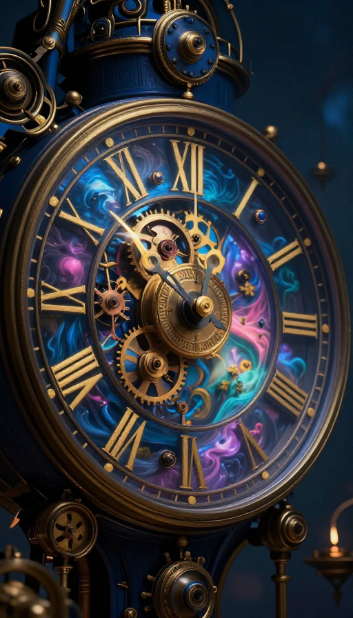 时光流转的梦幻蒸汽时钟