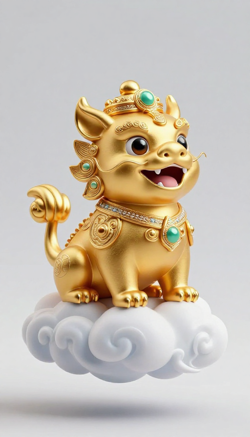 金色萌宝驾到：云端飘逸的小貔貅