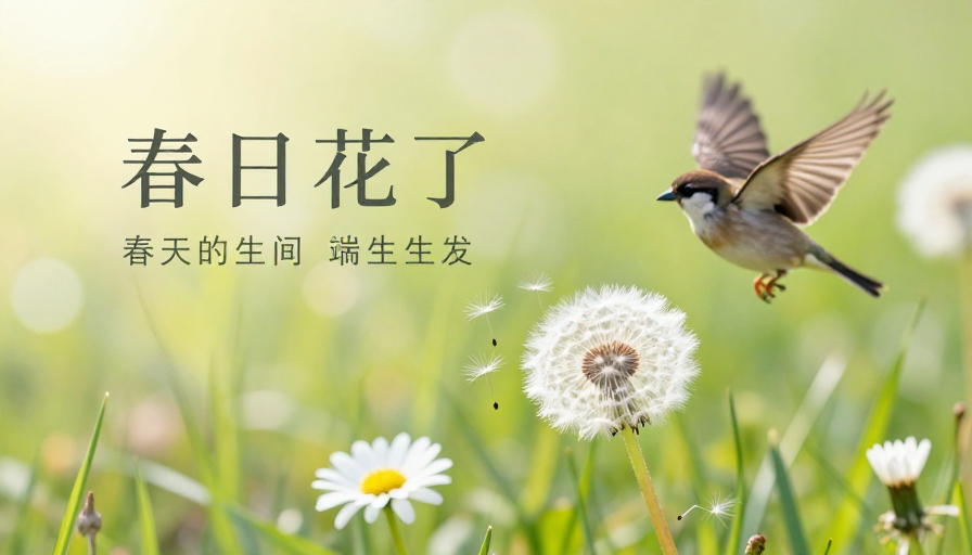 春日生机：蒲公英与雏菊的微距光影
