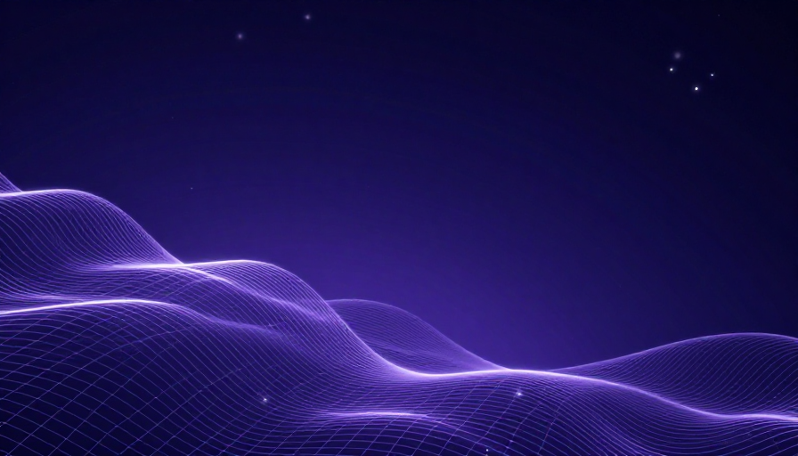 未来宇宙：蓝紫渐变中的流动能量与科技诗意