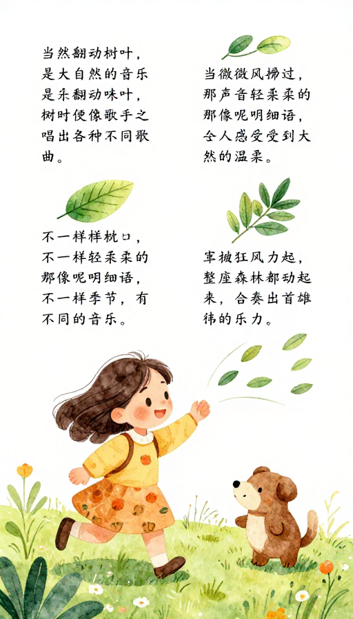 水彩森林风声:自然乐章的温柔与力量