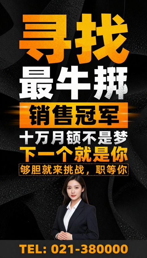 寻找顶尖销售精英：月薪十万挑战等你来战