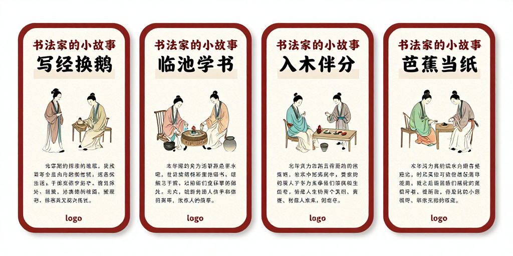 书法故事:传统与现代融合的文化海报
