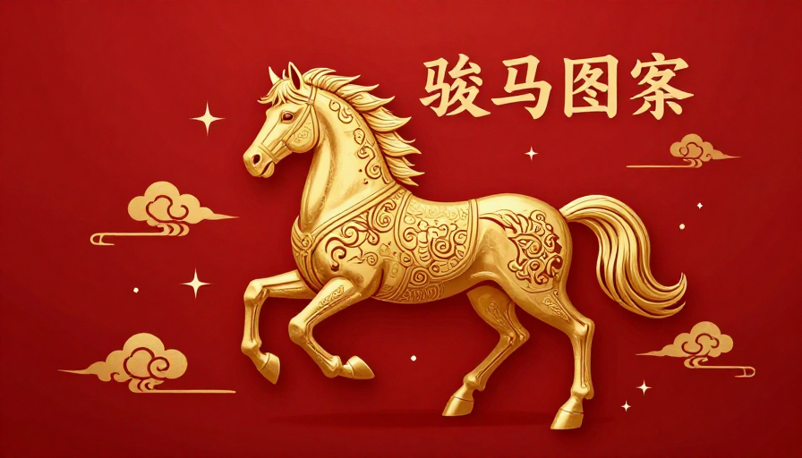 华美金色骏马:星空云纹下的古典华章
