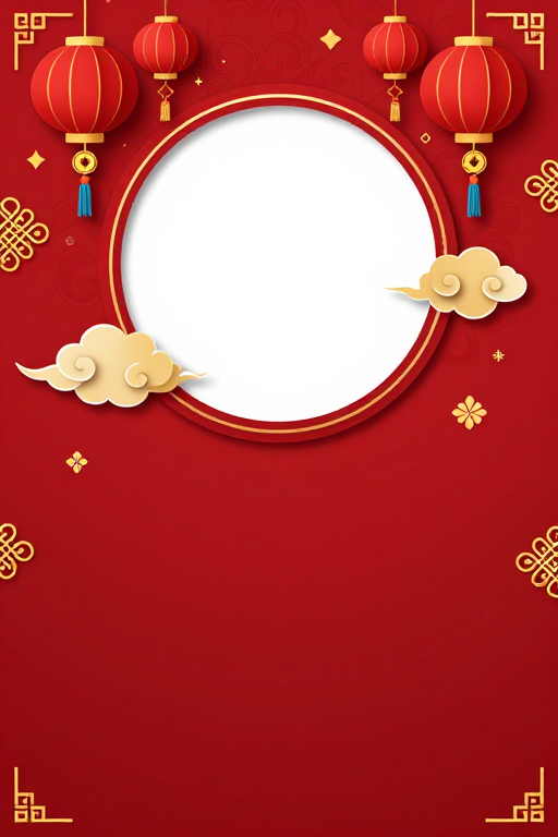 喜庆春节剪纸中国风背景图