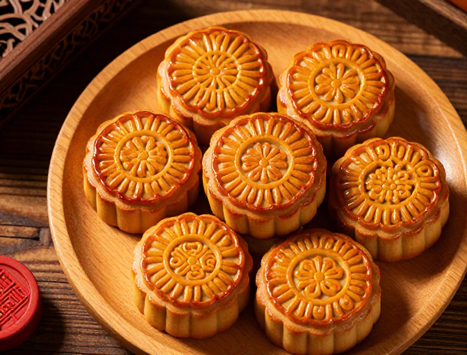 中秋广式月饼艺术呈现