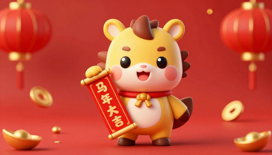 马年大吉！可爱IP抱春联贺新春