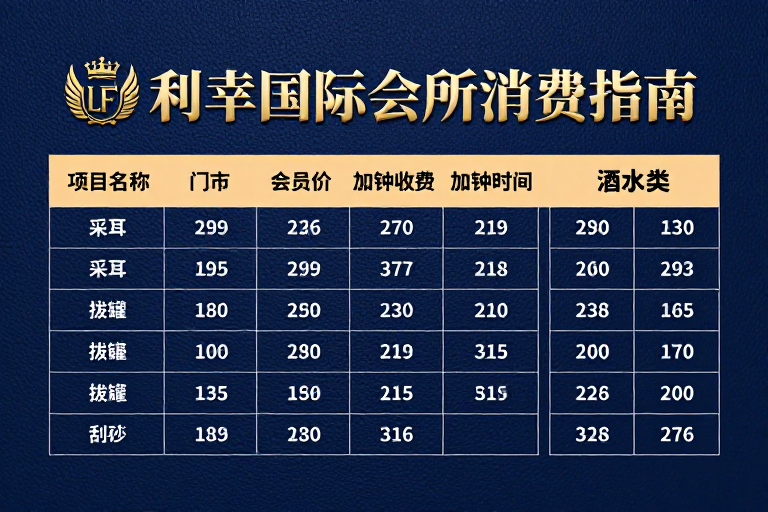 利丰国际会所消费指南:奢华服务与尊享定价一览