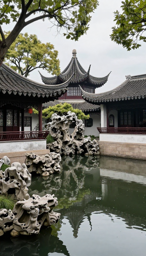 明代苏州艺圃微缩雨景园林：古典美学再现