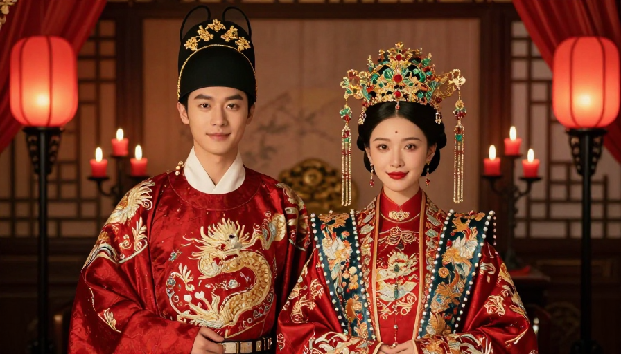 龙凤呈祥:中式婚服写真之浪漫与庄重