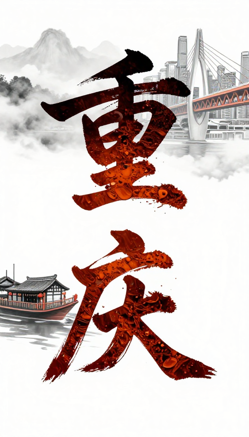 非遗水墨狂草重庆：城市地标与火锅的诗意融合
