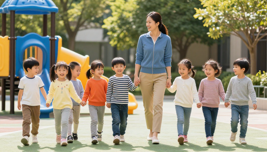 温馨校园：师生携手户外教学瞬间