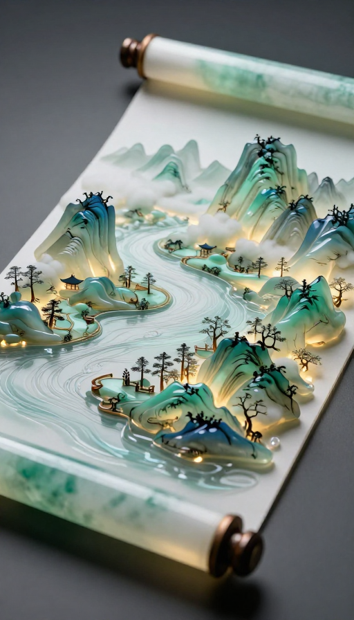 三维水墨秘境：宋代画卷的超现实微观演绎