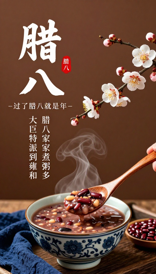 传统腊八节海报：温暖醇厚年味