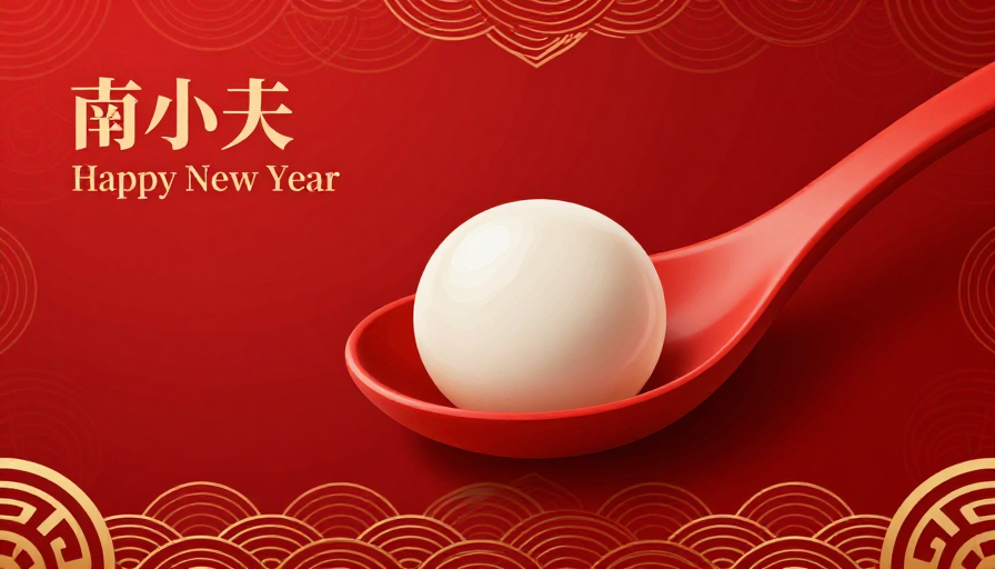 红金配色春节汤圆·现代数字艺术背景图