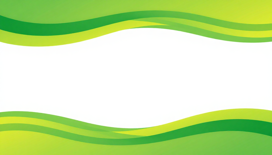 绿色渐变波浪线条 现代简约环保科技背景图