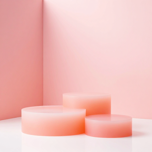 极简粉橙渐变产品摄影展示场景