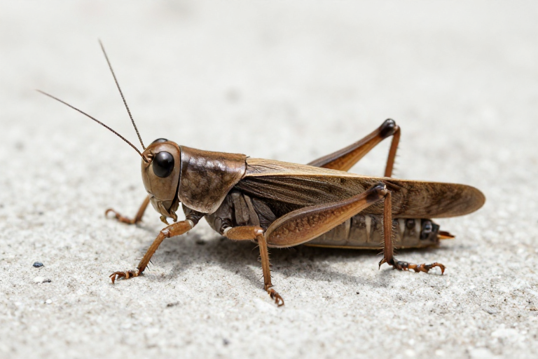 侧逆光下的蟋蟀特写:自然摄影中的昆虫之美