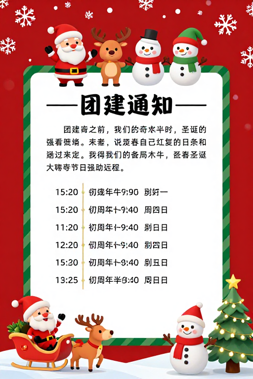 圣诞主题企业团建活动宣传海报