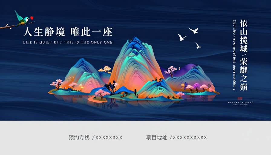 静境之上荣耀之巅:高端地产意境宣传图