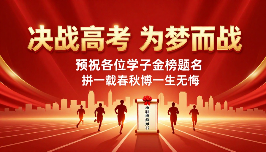 决战高考金色庆典海报：为梦而战