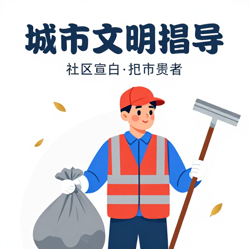 环卫守护城市：清新插画倡导文明