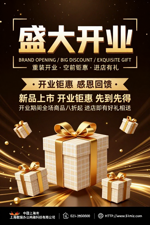 奢华庆典·盛大开业海报设计