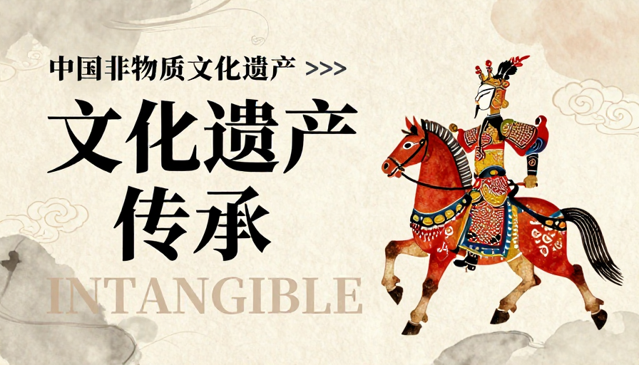 东方非遗传承海报：水墨皮影艺术