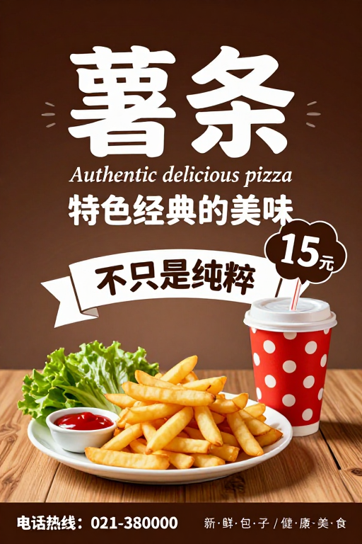 高端薯条美食海报设计