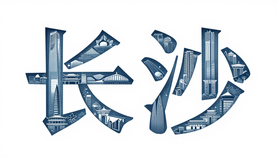 长沙创意字体设计:地标融合视觉冲击