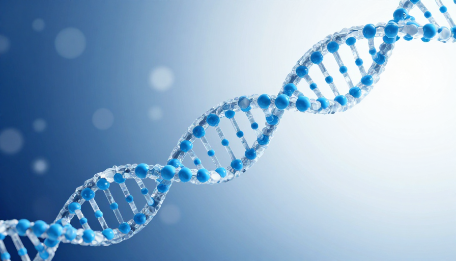 未来生物科技：冰晶DNA结构悬浮影像