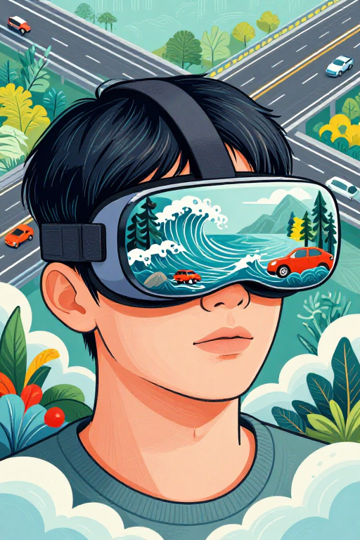 VR奇境：线条画中的自然科技融合