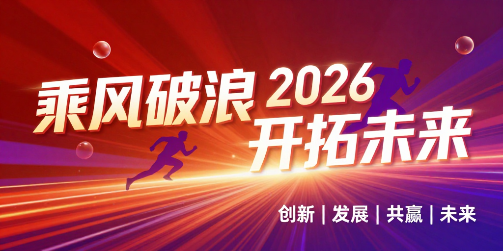 乘风破浪2026未来科技视觉盛宴海报设计