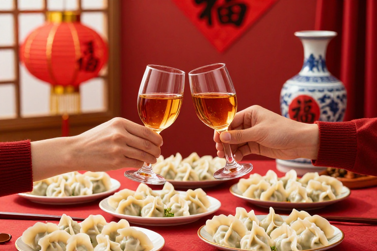 春节团圆时刻:中式碰杯盛宴