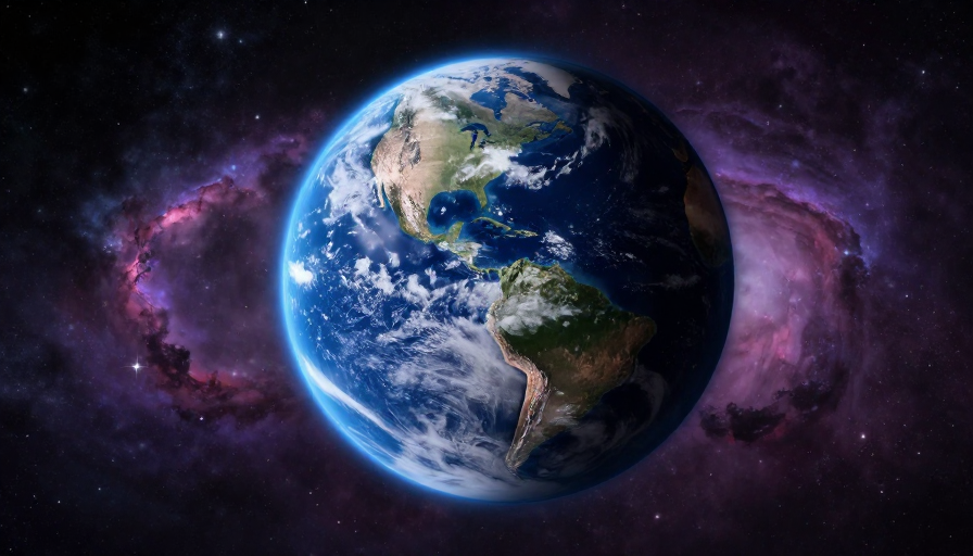 悬浮地球：光影交织的宇宙秘境