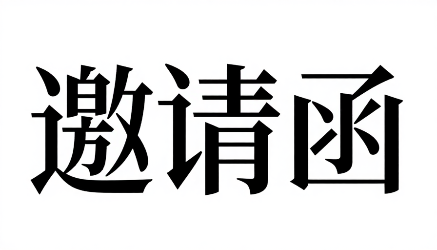 现代几何字体‘邀请函’：黑白艺术海报设计