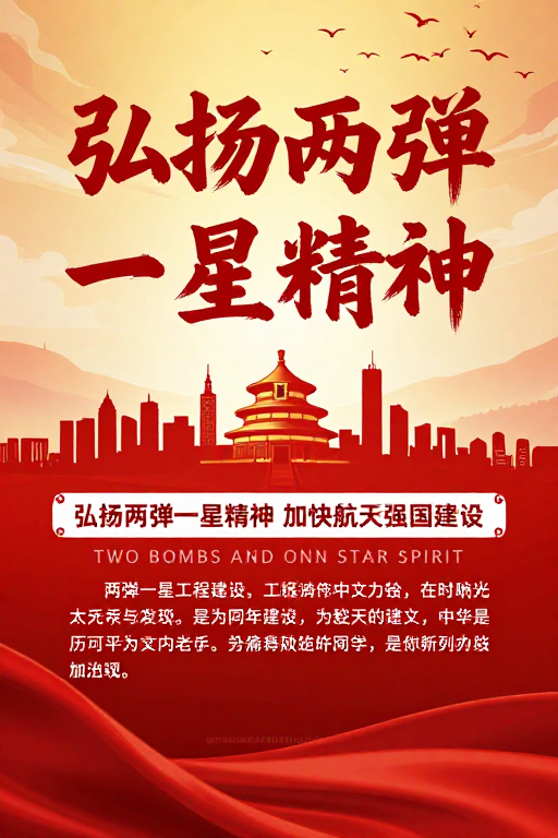 弘扬两弹一星精神：红色大气时代精神宣传